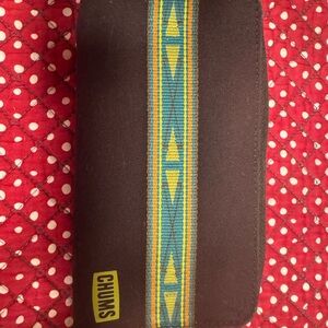 Chums Black and Blue Clutch Wristlet